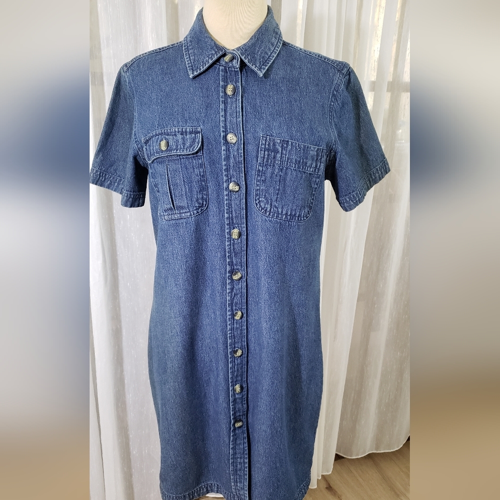 Straight denim dress